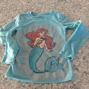 DISNEY: Blue and silver Ariel long sleeve tee
